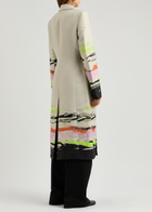 Stine Goya Aneta Metallic-jacquard Twill Coat Grey