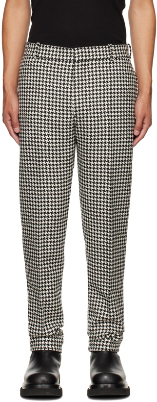 Photo: Alexander McQueen Black & White Dogtooth Cigarette Trousers