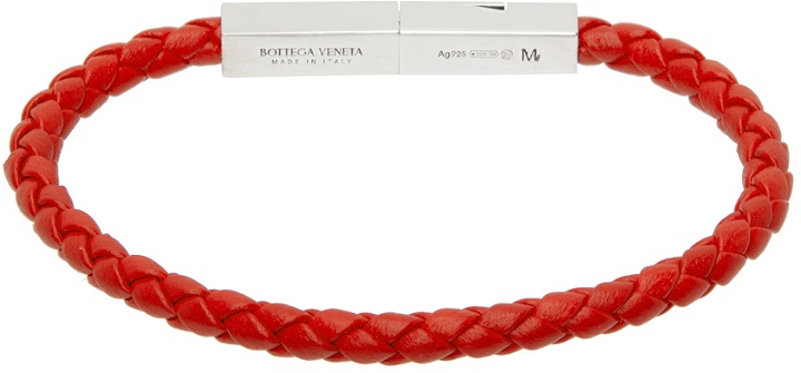 Photo: Bottega Veneta Red Braid Bracelet