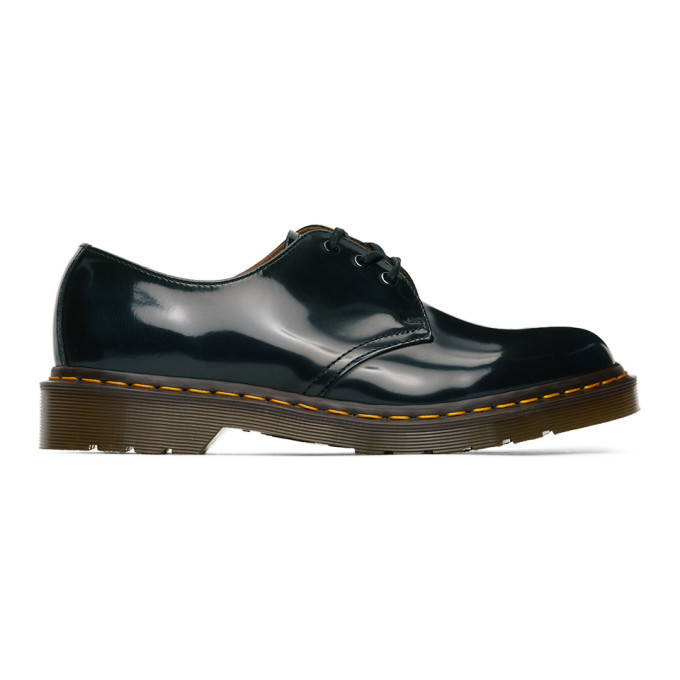 Photo: Comme des Garcons Homme Deux Navy Dr. Martens Edition Iridescent Leather Derbys