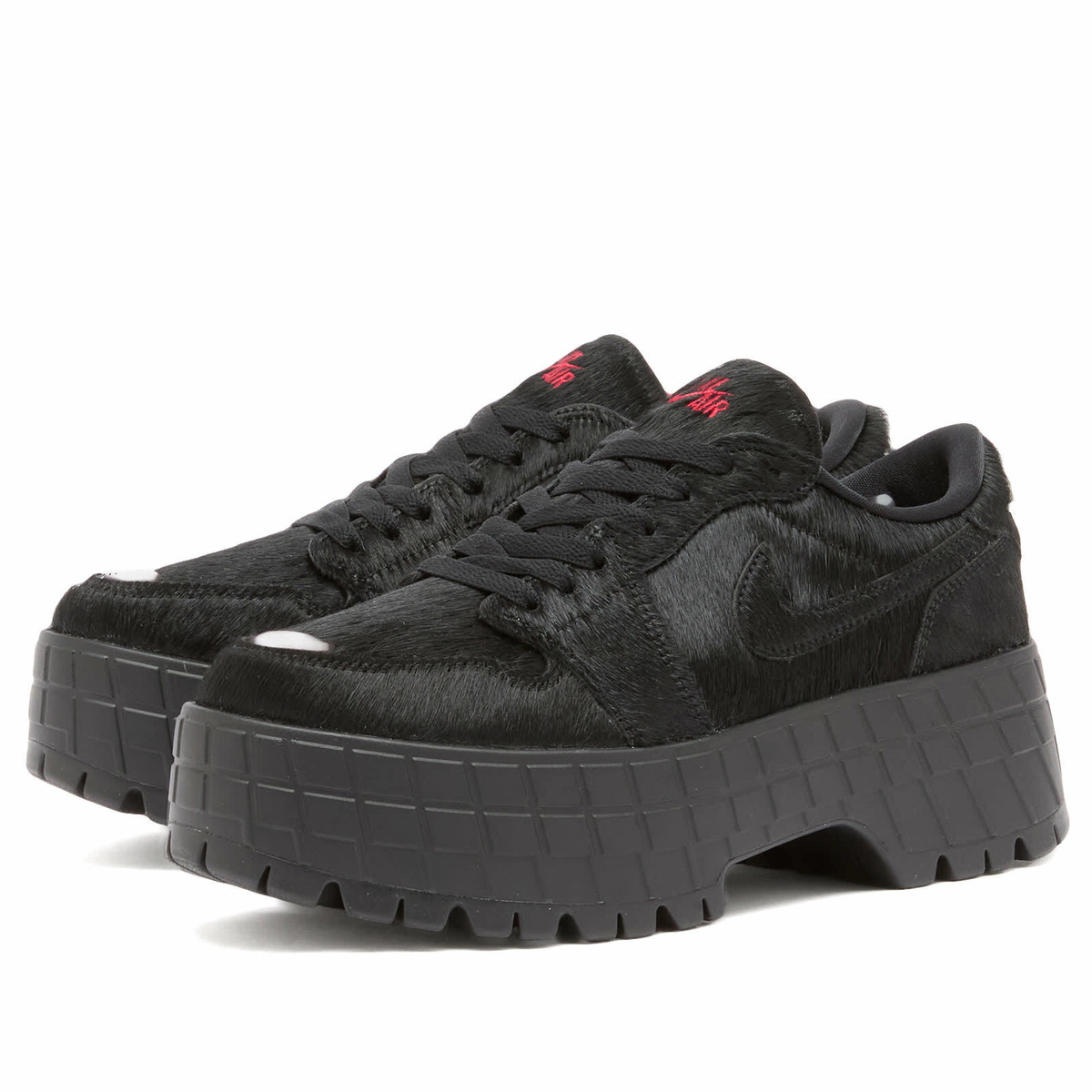 Air Jordan Women's 1 Brooklyn Low Sneaker in Black/Gym Red/Black