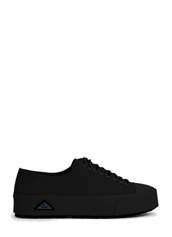 Photo: OAMC - Logo Patch Lace Up Sneakers in Black
