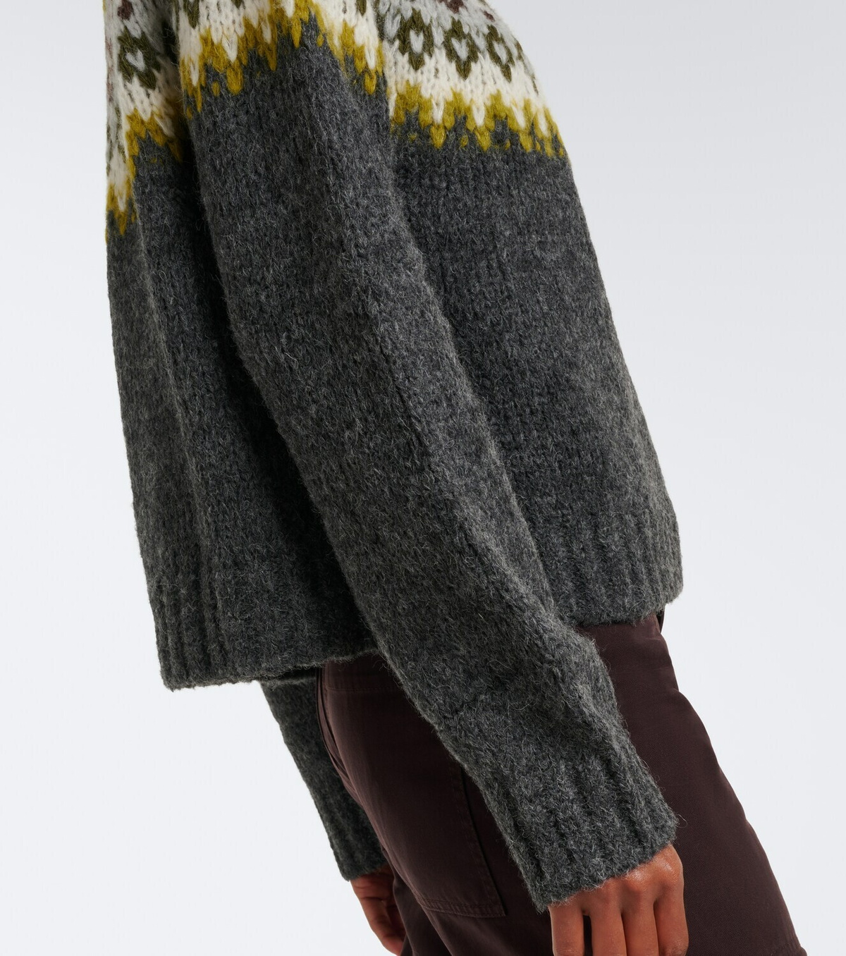 Velvet Fair Isle alpaca and wool-blend sweater