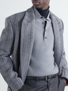 Zegna - Oasi Cashmere-Piqué Polo Shirt - Gray