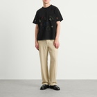Bode Men's Embroidered Field Guide T-Shirt in Black