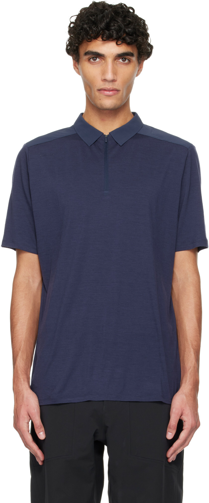 Veilance Blue Metron SS Polo Arc'teryx Veilance