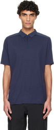 Veilance Navy Frame SS Polo