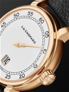 Chopard - L.U.C Quattro Spirit 25 Limited Edition 40mm 18-Karat Rose Gold and Textured-Leather Watch, Ref. No. 161977-5001