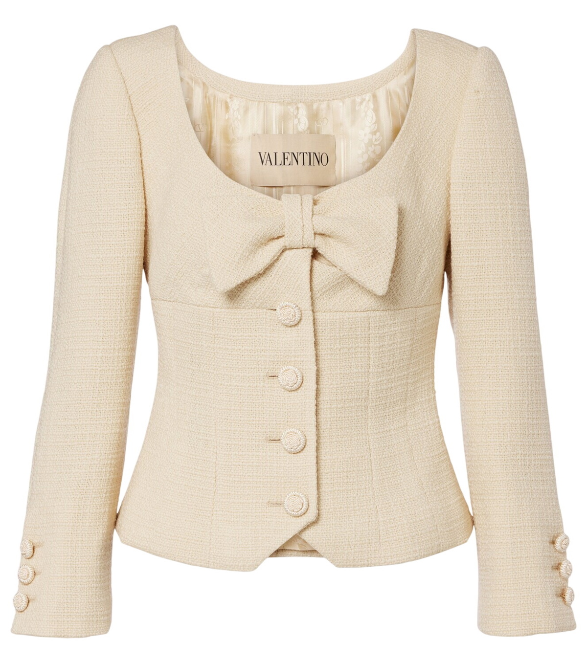 Valentino Virgin Wool Blazer With Silk Lining Valentino
