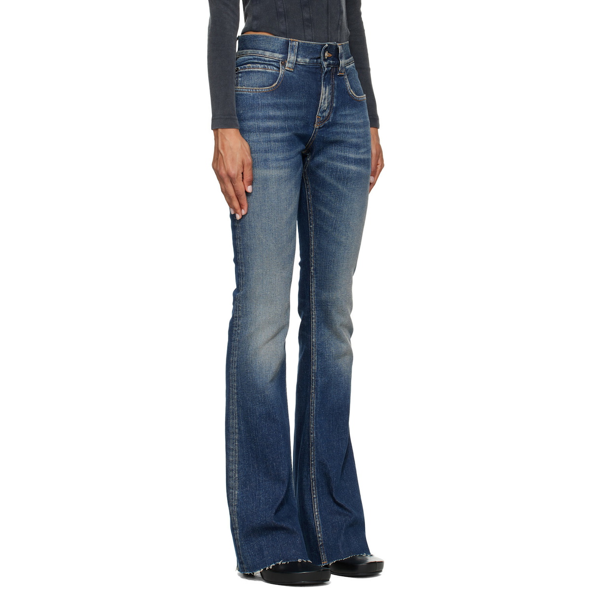 Balenciaga Blue Slim Fit Bootcut Jeans