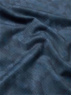 Castore - Perforated Printed Stretch Golf Polo Shirt - Blue