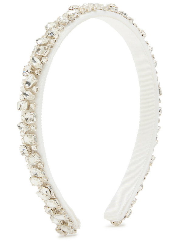 Photo: Jennifer Behr Czarina Crystal-embellished Silk Headband - One Size