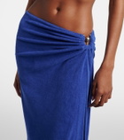 Christopher Esber Cotton-blend terry maxi skirt
