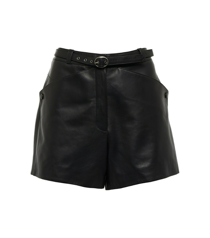 Photo: Saint Laurent - Leather shorts