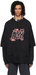 1017 ALYX 9SM Black Needle Punch Long Sleeve T-Shirt