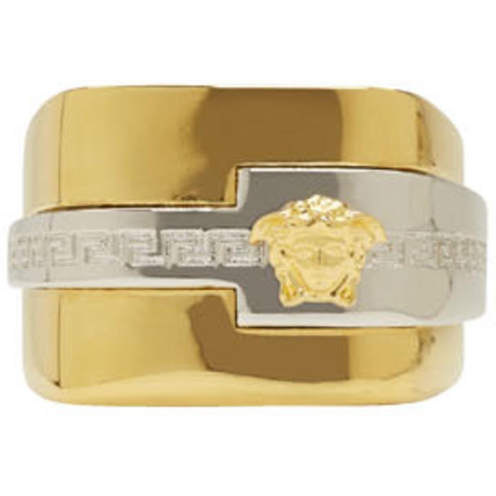 Photo: Versace Gold and Silver Large Medusa Ring 