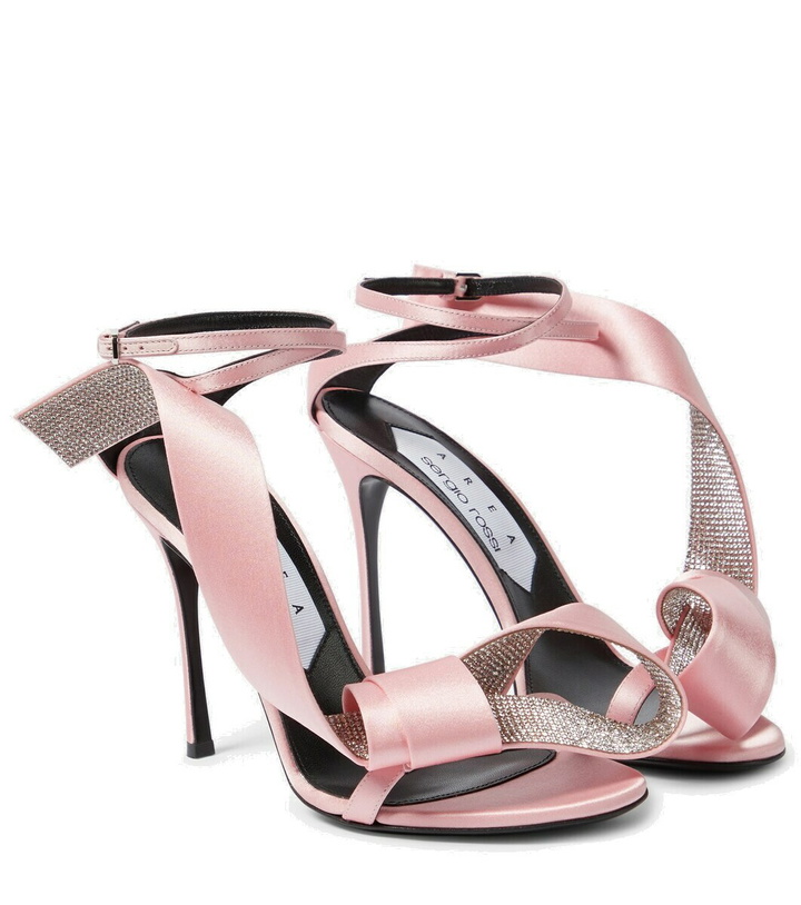 Photo: Area x Sergio Rossi Marquise embellished sandals