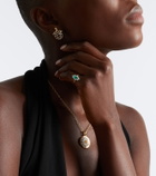 Yvonne Léon Pompadour 18kt gold ring with emerald and diamonds