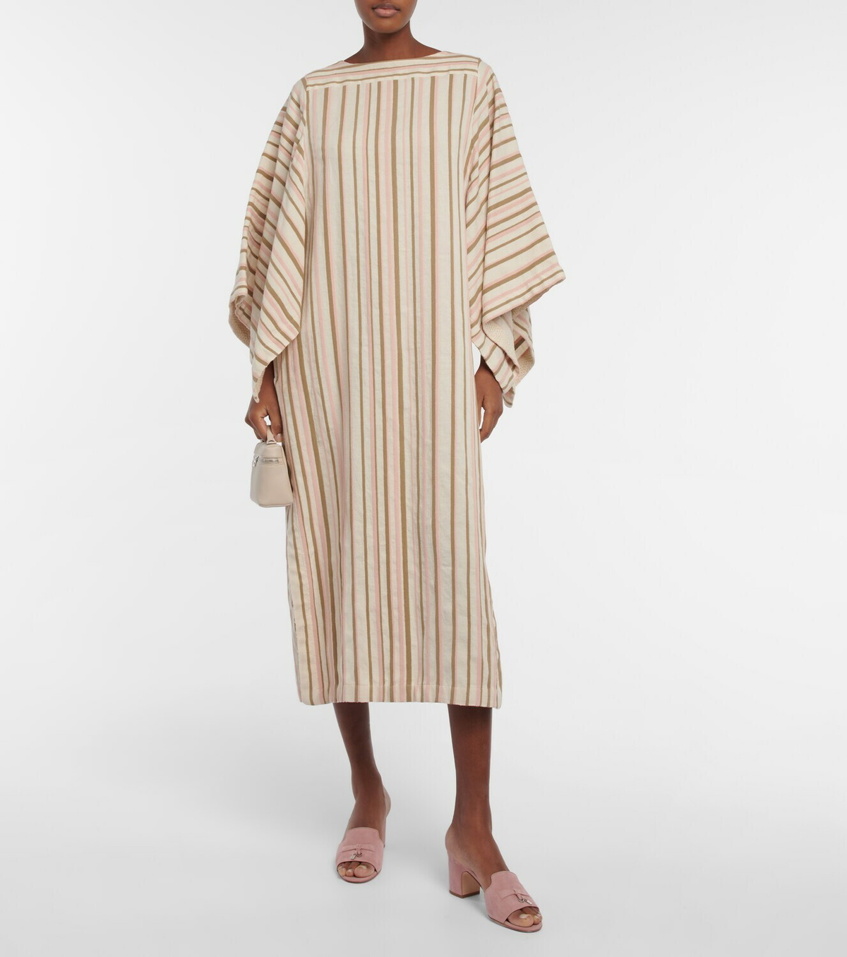 Loro Piana - Striped linen-blend midi dress Loro Piana