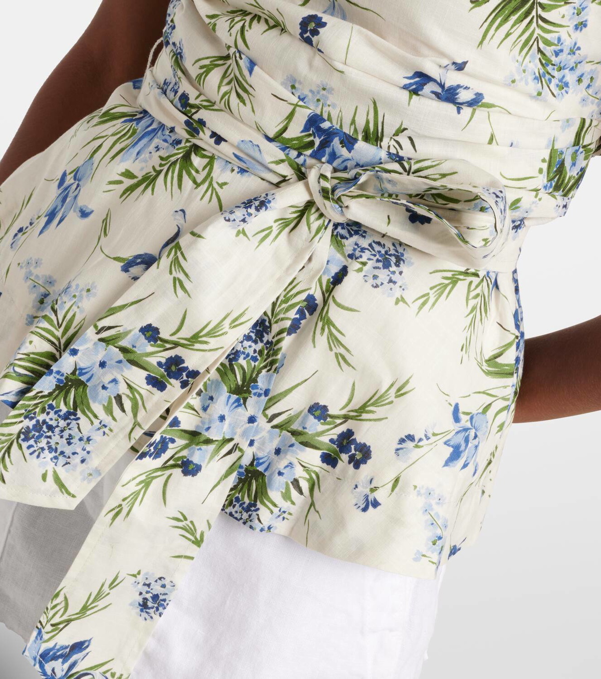 Veronica Beard Strapless belted cotton top Veronica Beard