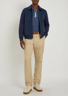 PS Paul Smith Mixed Media Quilted Shell and Jersey Jacket Navy