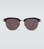 Bottega Veneta - Square-frame metal sunglasses