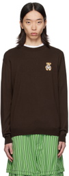 Moschino Brown Teddy Patch Sweater