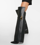 Givenchy Shark Lock leather over-the-knee boots