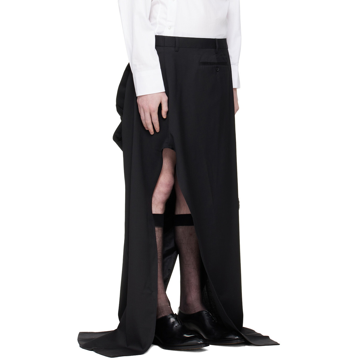 HODAKOVA Black Dropped Maxi Skirt
