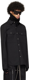 Rick Owens Black Press-Stud Shirt