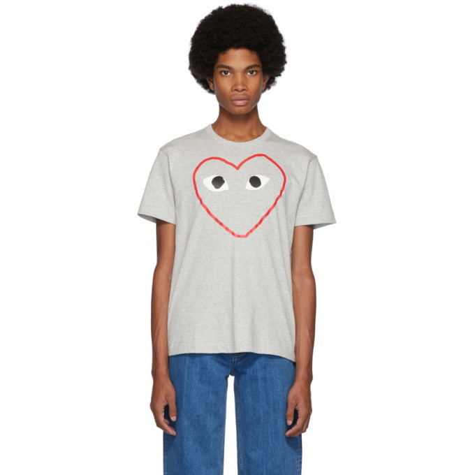 Photo: Comme des Garcons Play Grey Big Heart T-Shirt