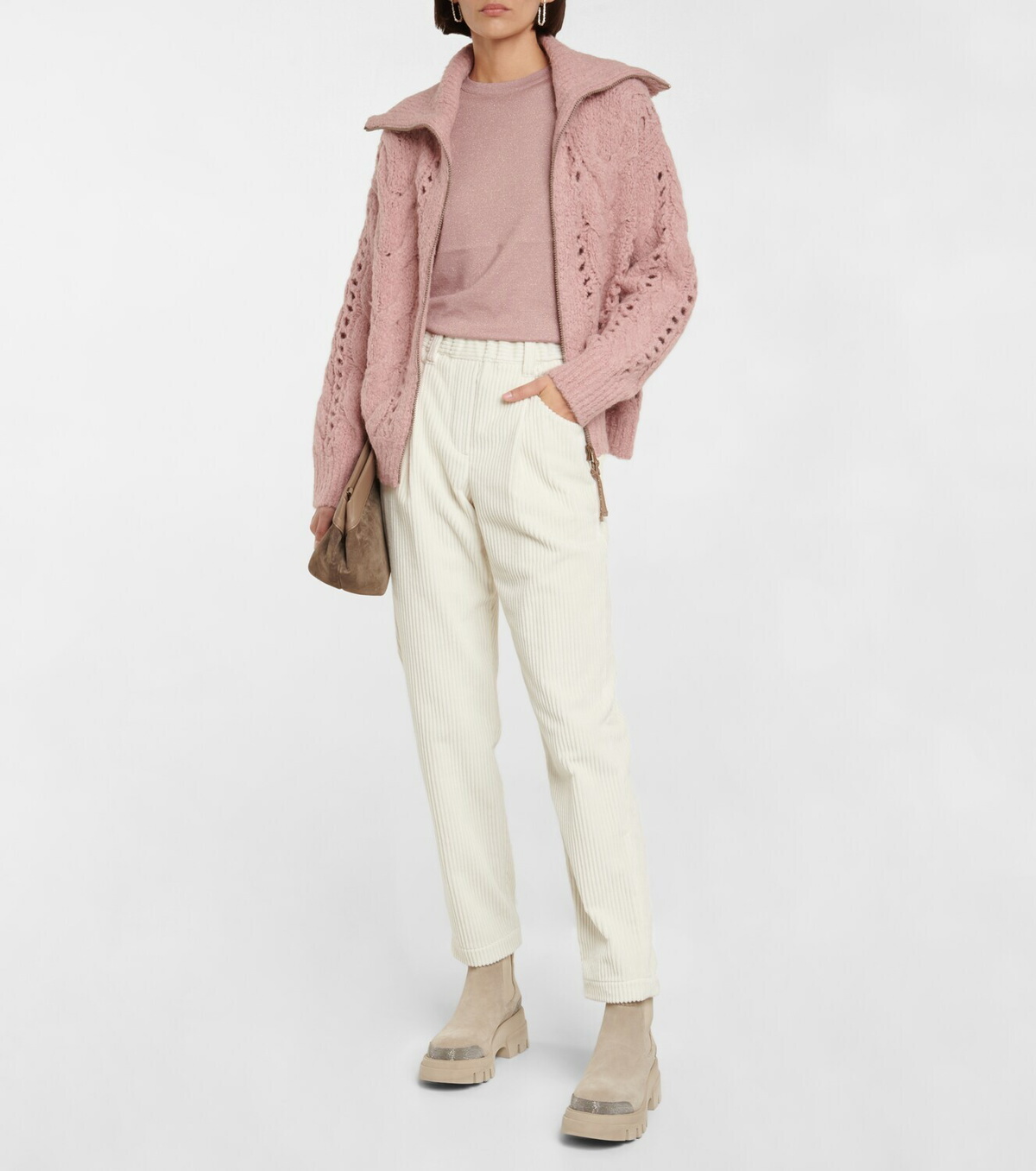 Brunello Cucinelli - Open-knit alpaca wool-blend cardigan