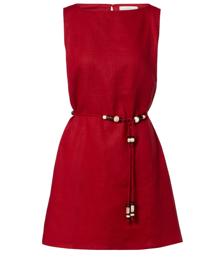 Photo: Faithfull Liu belted linen minidress