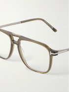 TOM FORD - Aviator-Frame Acetate Glasses - Gray