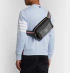 Thom Browne - Fun Mix Logo-Print Cotton-Twill Belt Bag - Gray