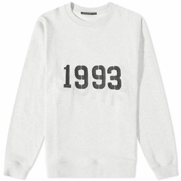 Photo: Stampd Men's 1993 Crew Sweatshirt in Oatmeal Heather Grey