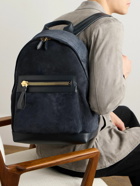 TOM FORD - Buckley Leather-Trimmed Suede Backpack