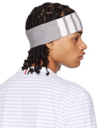 Thom Browne Gray 4-Bar Headband