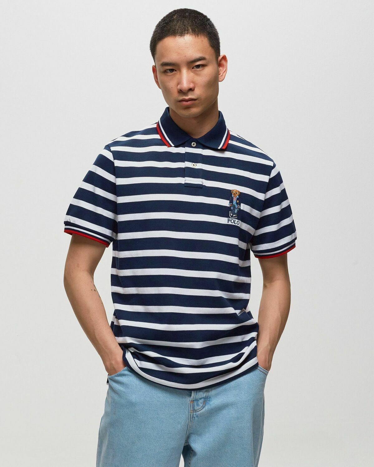 Ralph Lauren POLO by Ralph Lauren short sleeve striped polo shirt men's L /eaa410708