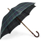 Francesco Maglia - Checked Wood-Handle Umbrella - Green