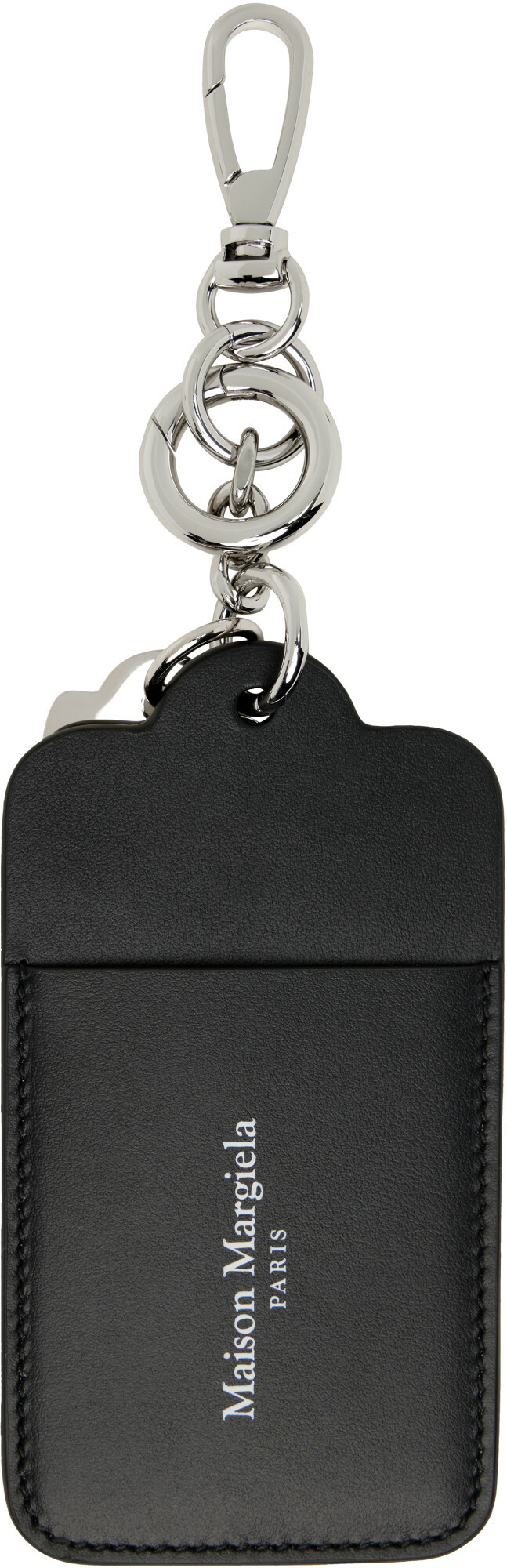 Maison Margiela Black Double Tag Keychain