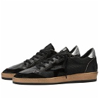 Golden Goose Men's Ball Star Leather Sneakers in Black/Silver