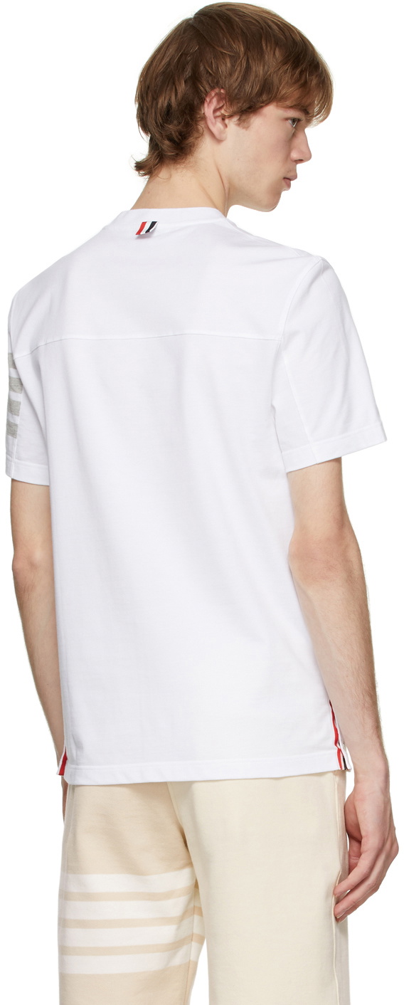 Thom Browne White Engineered 4-Bar T-Shirt Thom Browne