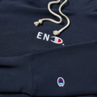 END. x Champion Reverse Weave Hoodie in Navy
