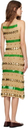 Bode Gold Calypso Midi Dress