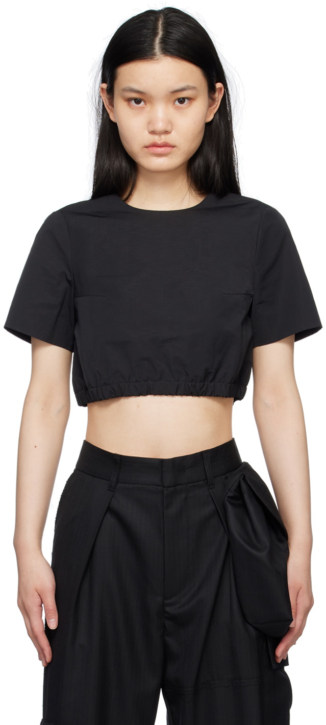 ADER error Black Flut T-Shirt ADER error