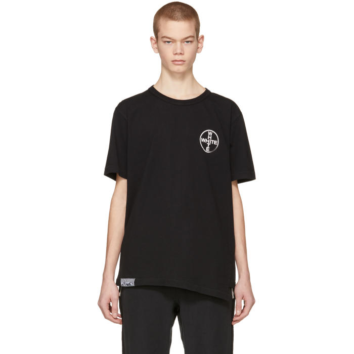 Photo: Off-White Black and White Cross Spliced T-Shirt