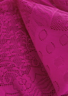 High Joyful Cropped Lace Cardigan Pink