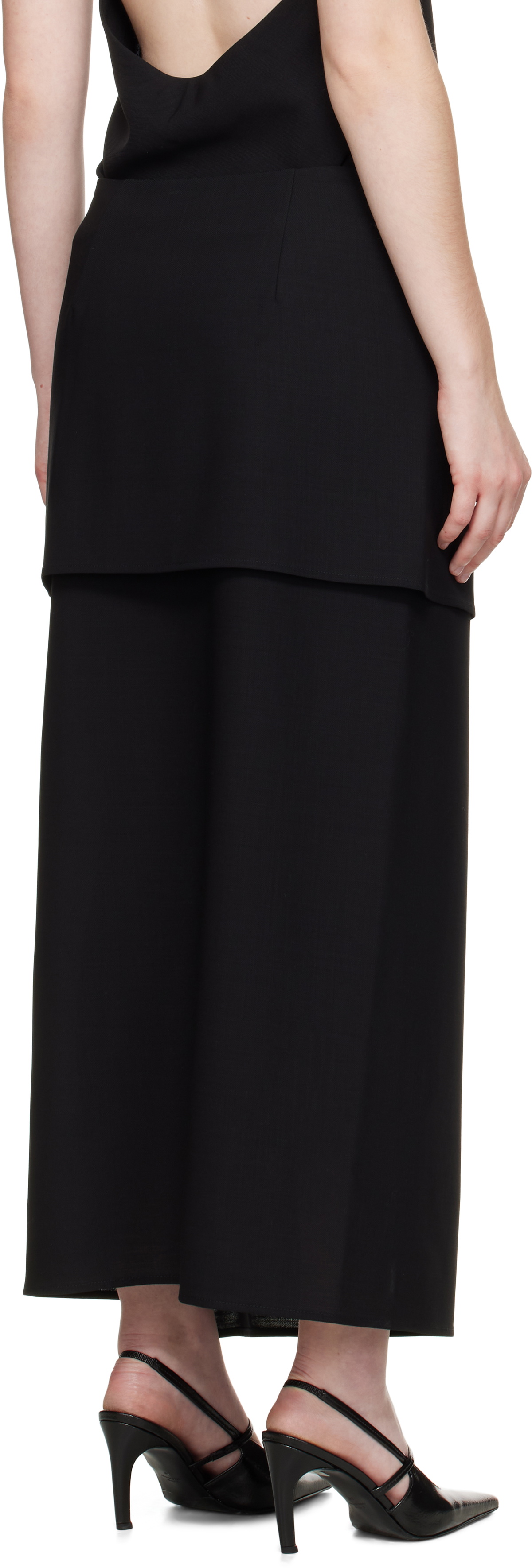 La Collection Black Hailey Maxi Skirt