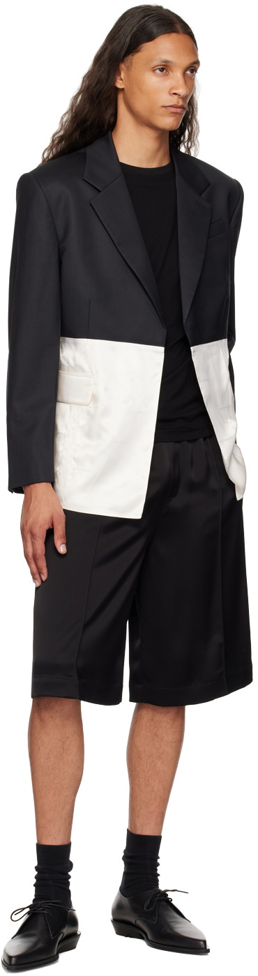 Peter Do Black & Off-White Combo Classic Blazer